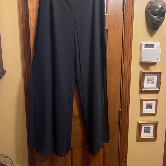 Black Crepe J.R. Nites Evening Pants.  Size 16. - Picture 1 of 12